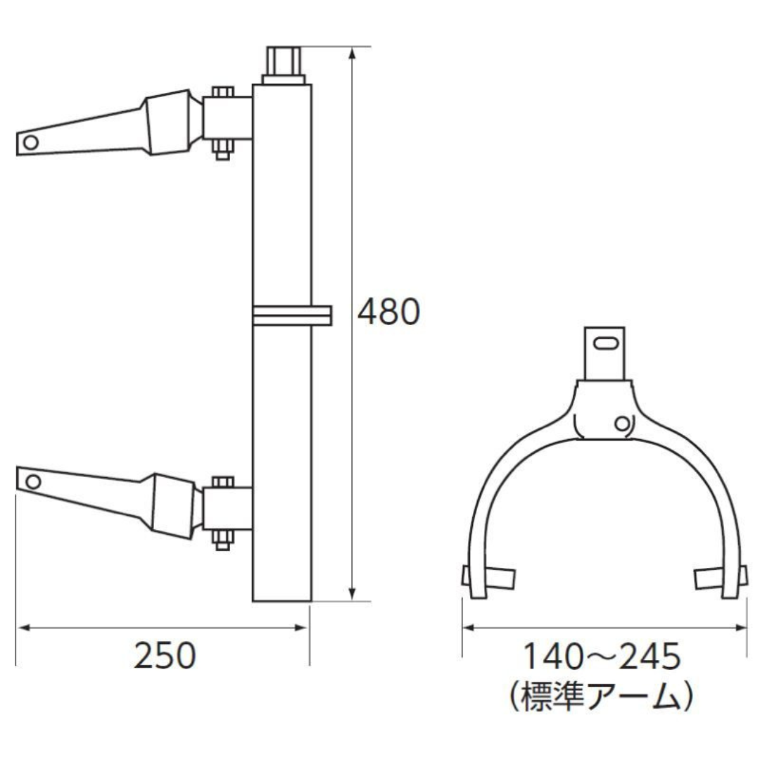 KTC(京都機械工具):ストラットスプリングコンプレッサ標準アーム AS10